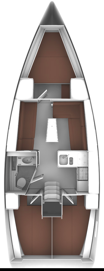 Bavaria Cruiser 37 (3 cab) Sketch