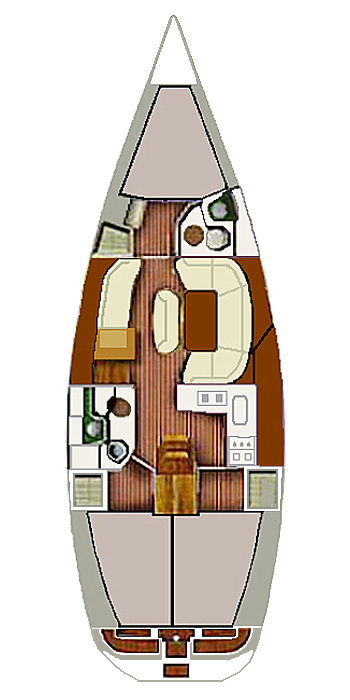 Sun Odyssey 40 (3cab/2wc) Sketch