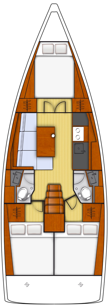 Oceanis 38.1 (3cab2wc) Sketch