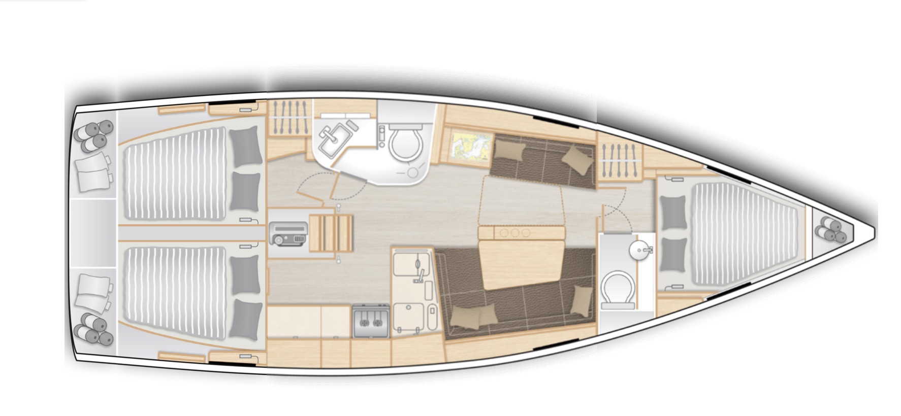 Hanse 388 Sketch