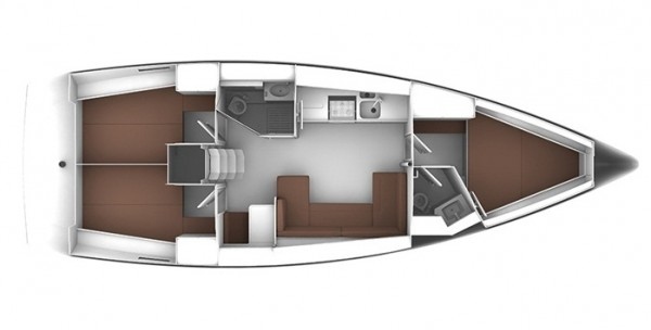 Bavaria C45 Style - 3 cab. Sketch