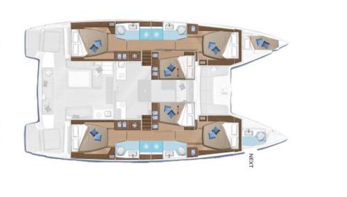 Grundriss von Lagoon 50 Summer Star