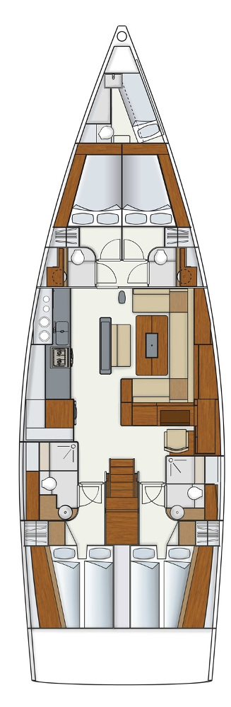 Hanse 575 (4+1Cab/4+1WC) „Ifestos“ als Charteryacht