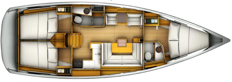 Sun Odyssey 419 (3 cab/2wc) Sketch