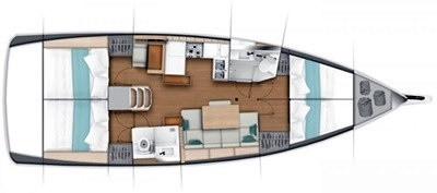 Sun Odyssey 440 (4 cab) Sketch