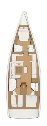 Dufour 520 GL - 3. cab Sketch