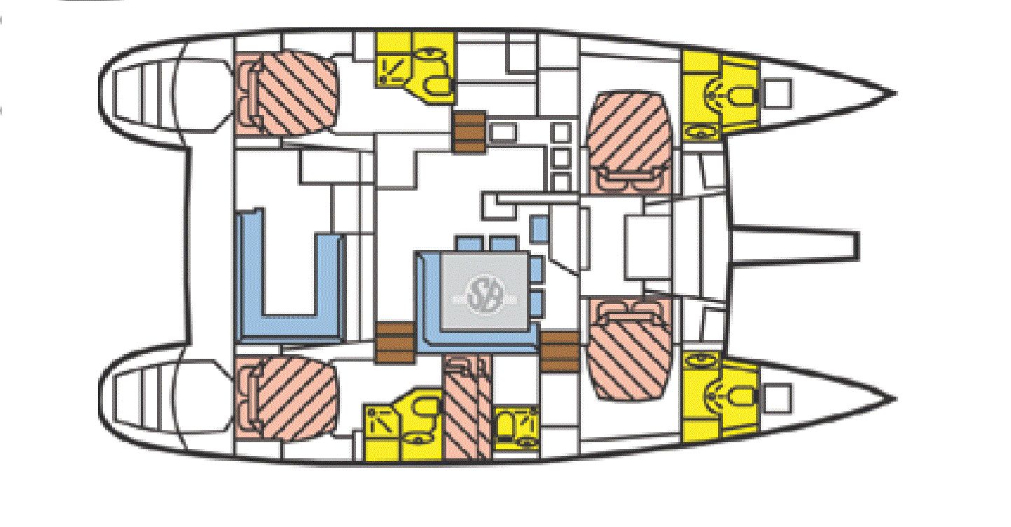 Lagoon 500 (5Cab/4WC) Sketch