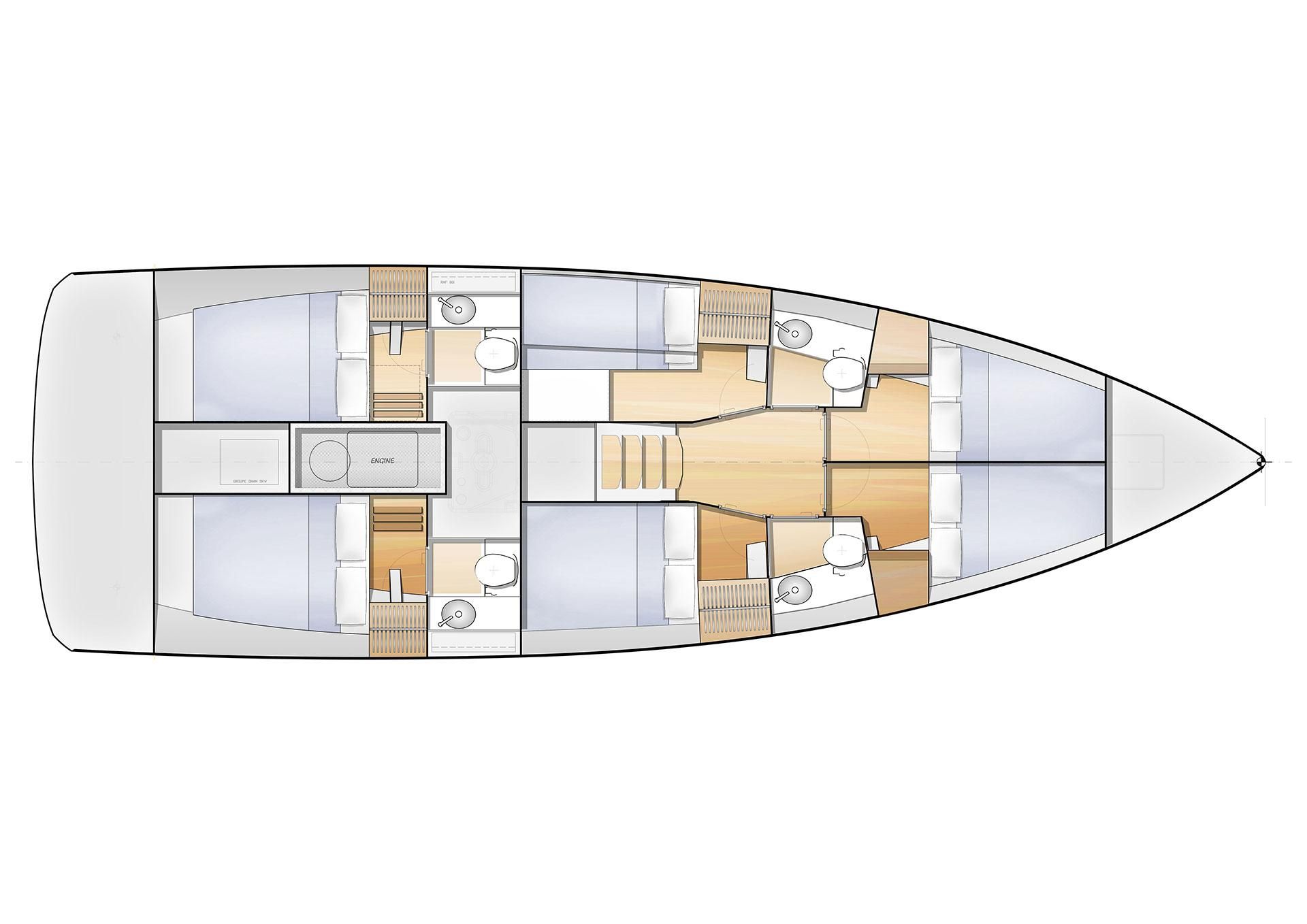 Sun Loft 47 (6+1cab) Sketch