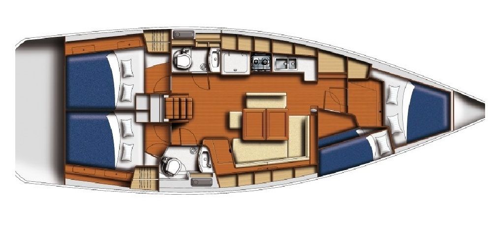 Oceanis 43 Family (4cab/2wc) Sketch
