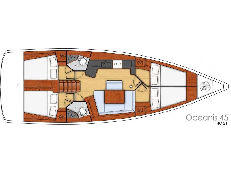 Oceanis 45 (4 cab) Sketch