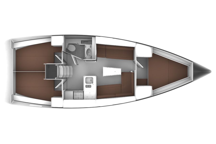 Bavaria Cruiser 37 (3 cab) Sketch