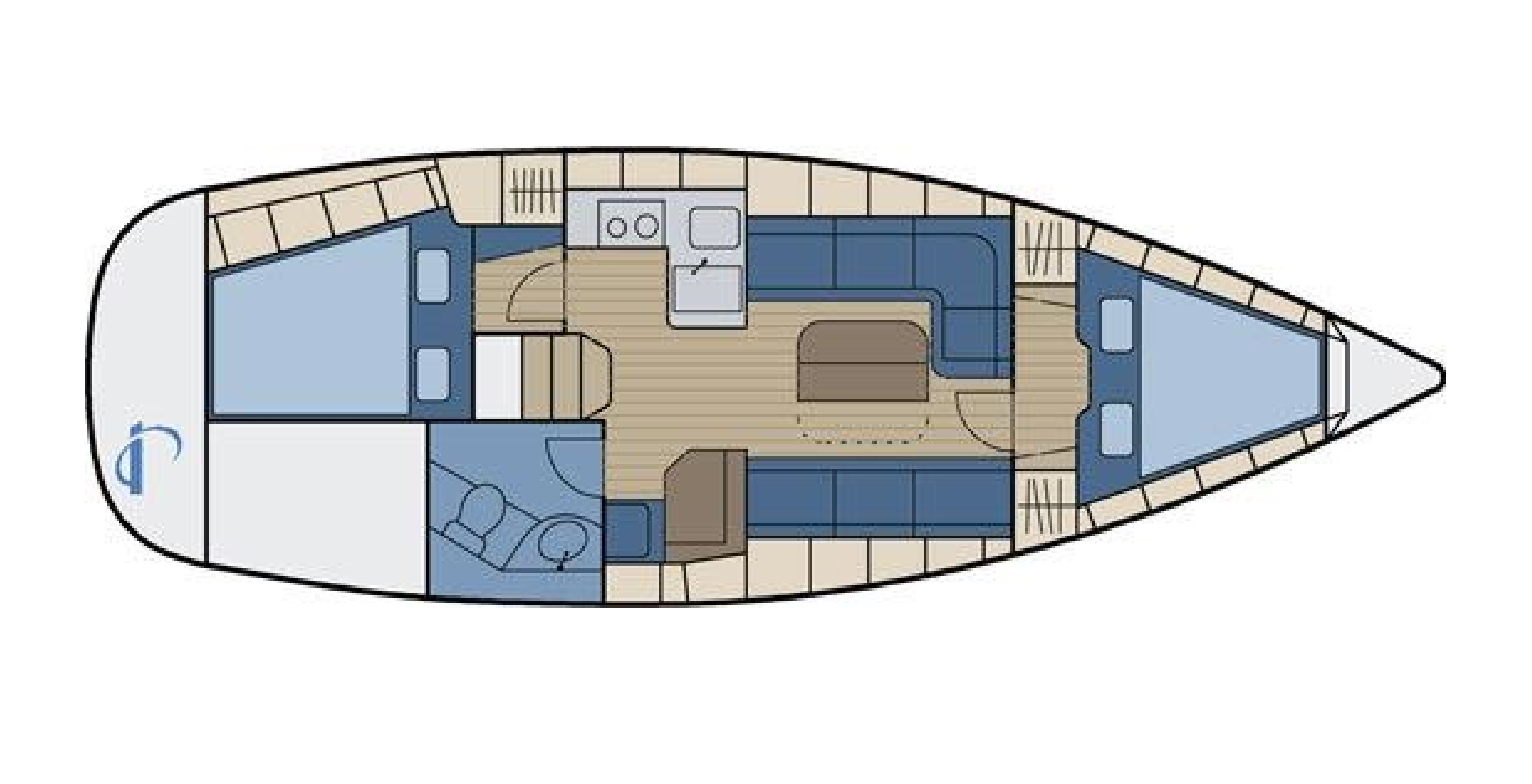 Bavaria Cruiser 34 (2cab) Sketch