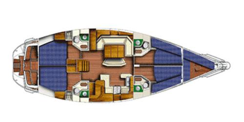 Grundriss von Sun Odyssey 52.2 Senza Segreti
