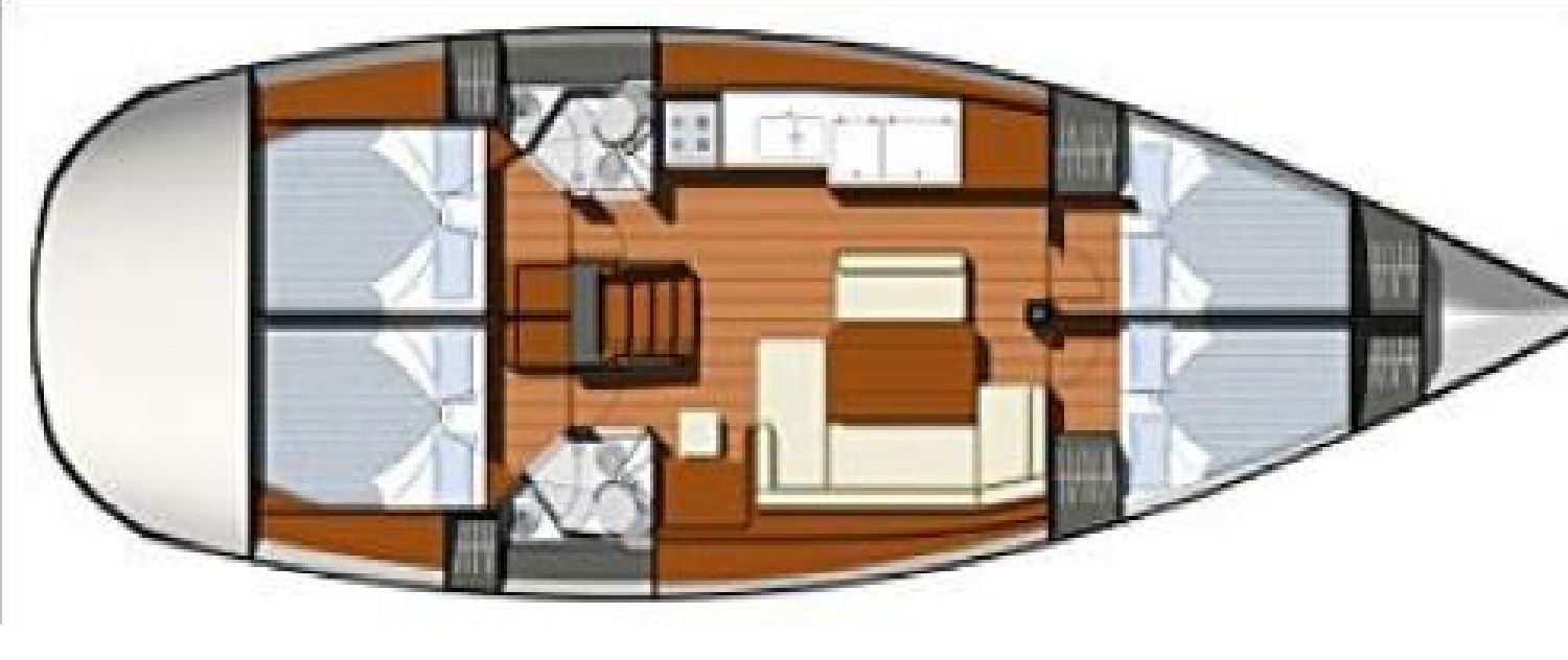 Sun Odyssey 44i (4cab/2wc) Sketch