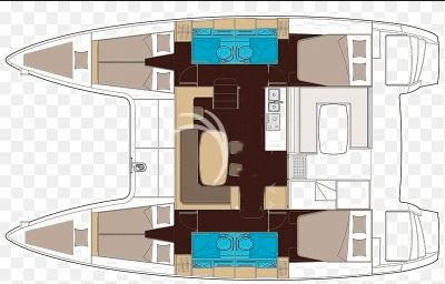 Lagoon 400 (4+2Cab/4WC) Sketch