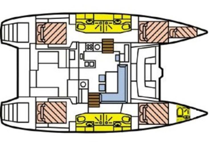 Lagoon 450 (4+1Cab/4WC) „Michelangelo“ als Charteryacht