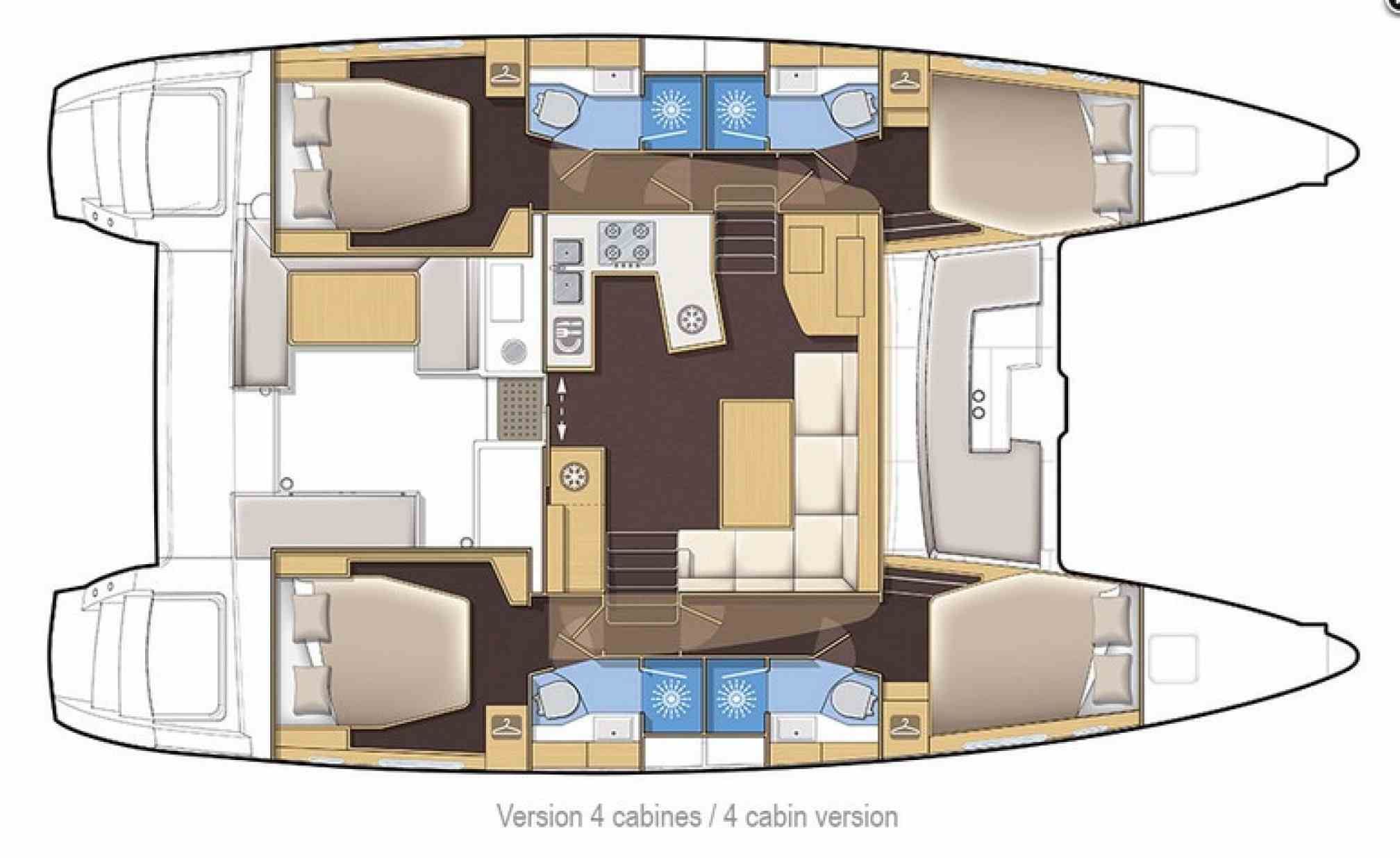 Lagoon 450 (4+2cab/4wc) Sketch
