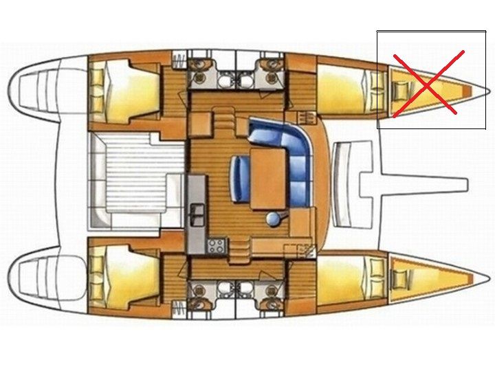 Lagoon 450 F (4+1cab) Sketch