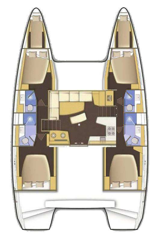 Lagoon 42 (4+2cab/4wc) Sketch