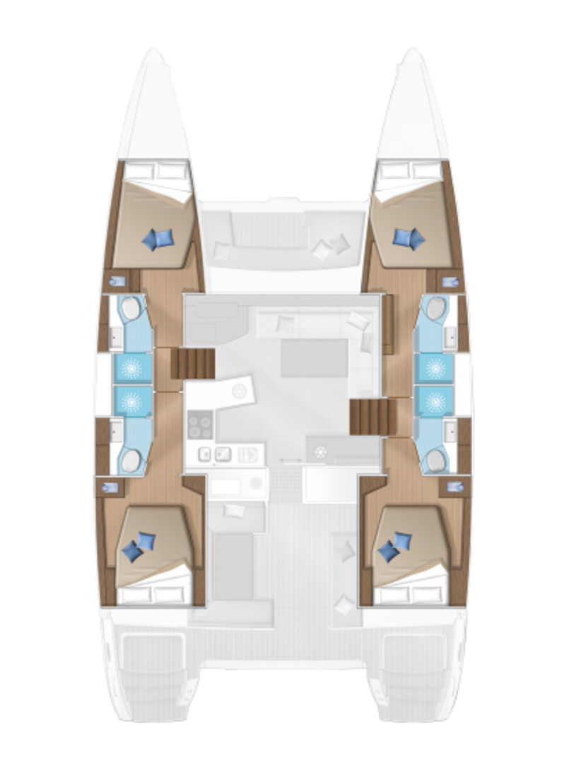 Lagoon 450 F (4+2cab) Sketch