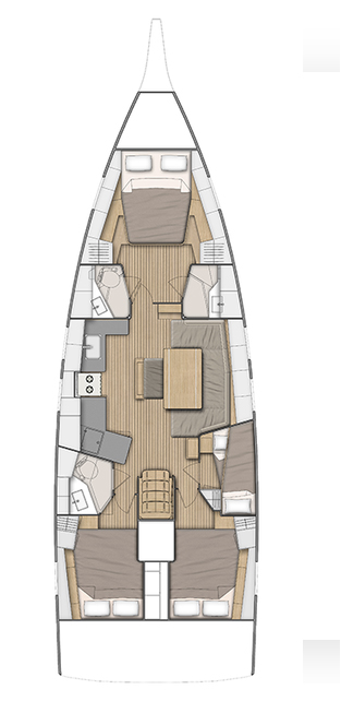 Oceanis 46.1 (4cab/4wc) Sketch