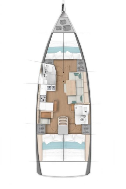 Sun Odyssey 440 (4 cab) Sketch