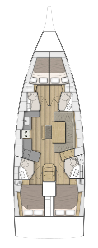 Oceanis 46.1 (4cab/4wc) Sketch