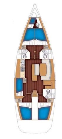 Cyclades 50.5 (5+1cab/3wc) Sketch