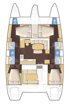 Lagoon 420 (4cab/4wc) Sketch