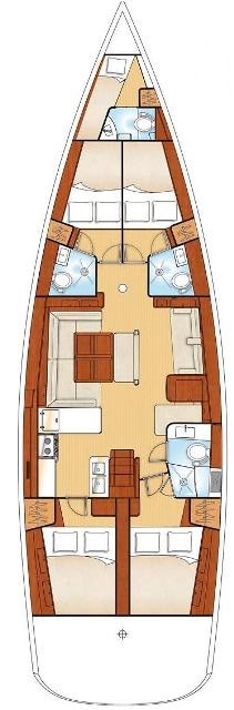 Oceanis 54 (4Cab/3WC) Sketch