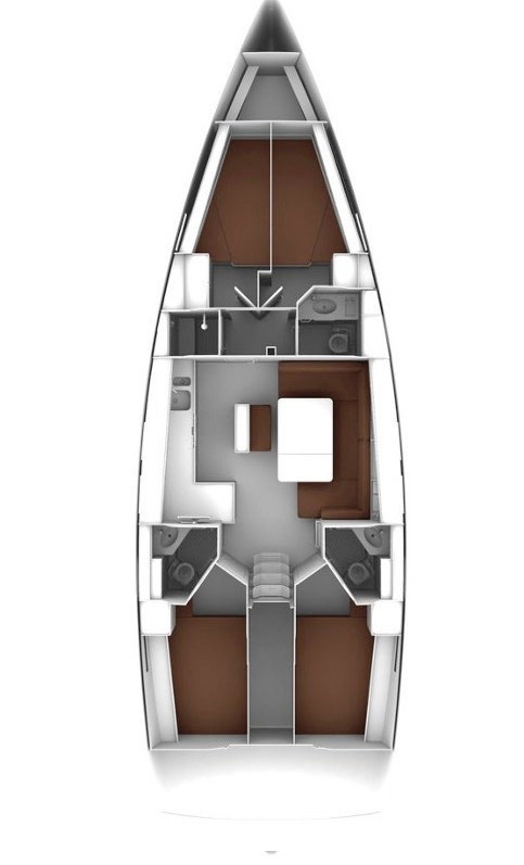 Bavaria Cruiser 46 (4 cab/3WC) Sketch