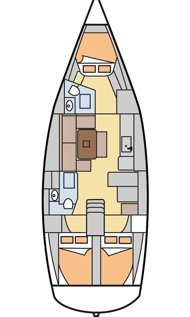 Dufour 405 Grand Large Sketch