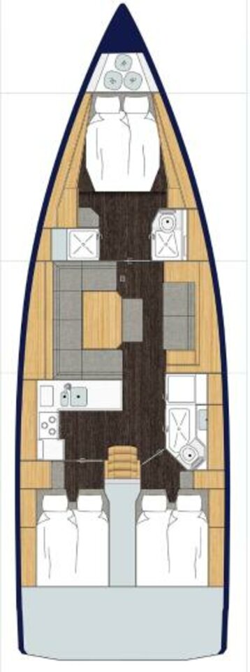 Bavaria C45 (4cab/3wc) Sketch