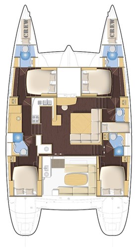 Lagoon 500 (5+2Cab/5WC) Sketch