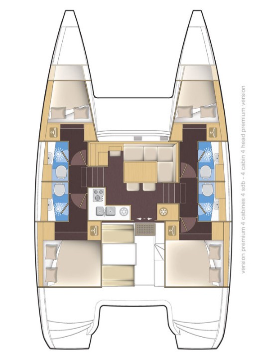 Lagoon 39 (4+2Cab/2WC) Sketch