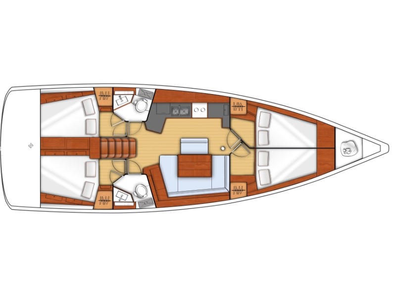 Oceanis 45 (4 cab) Sketch