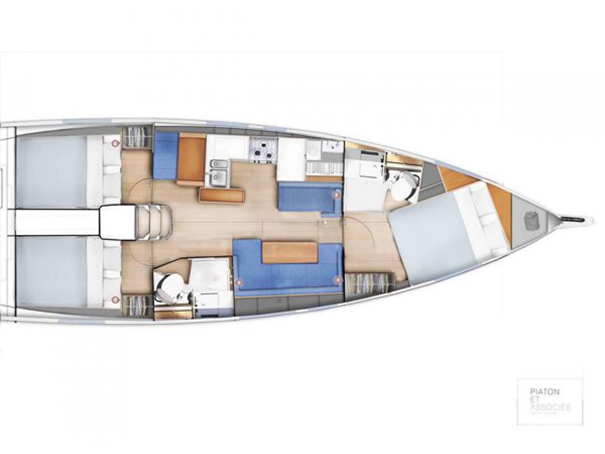 Sun Odyssey 410 (3cab) Sketch
