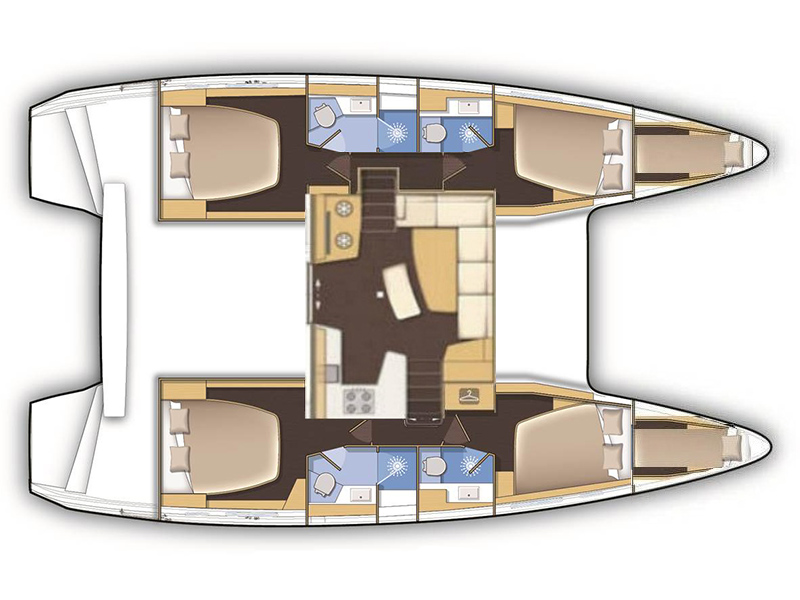 Lagoon 42 (4+2cab/4wc) Sketch