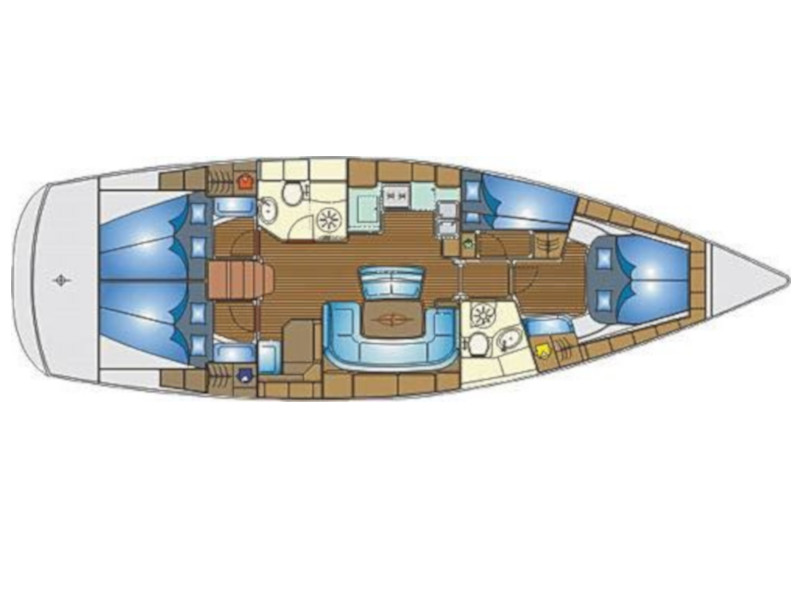 Bavaria 46 (4 cab) Sketch