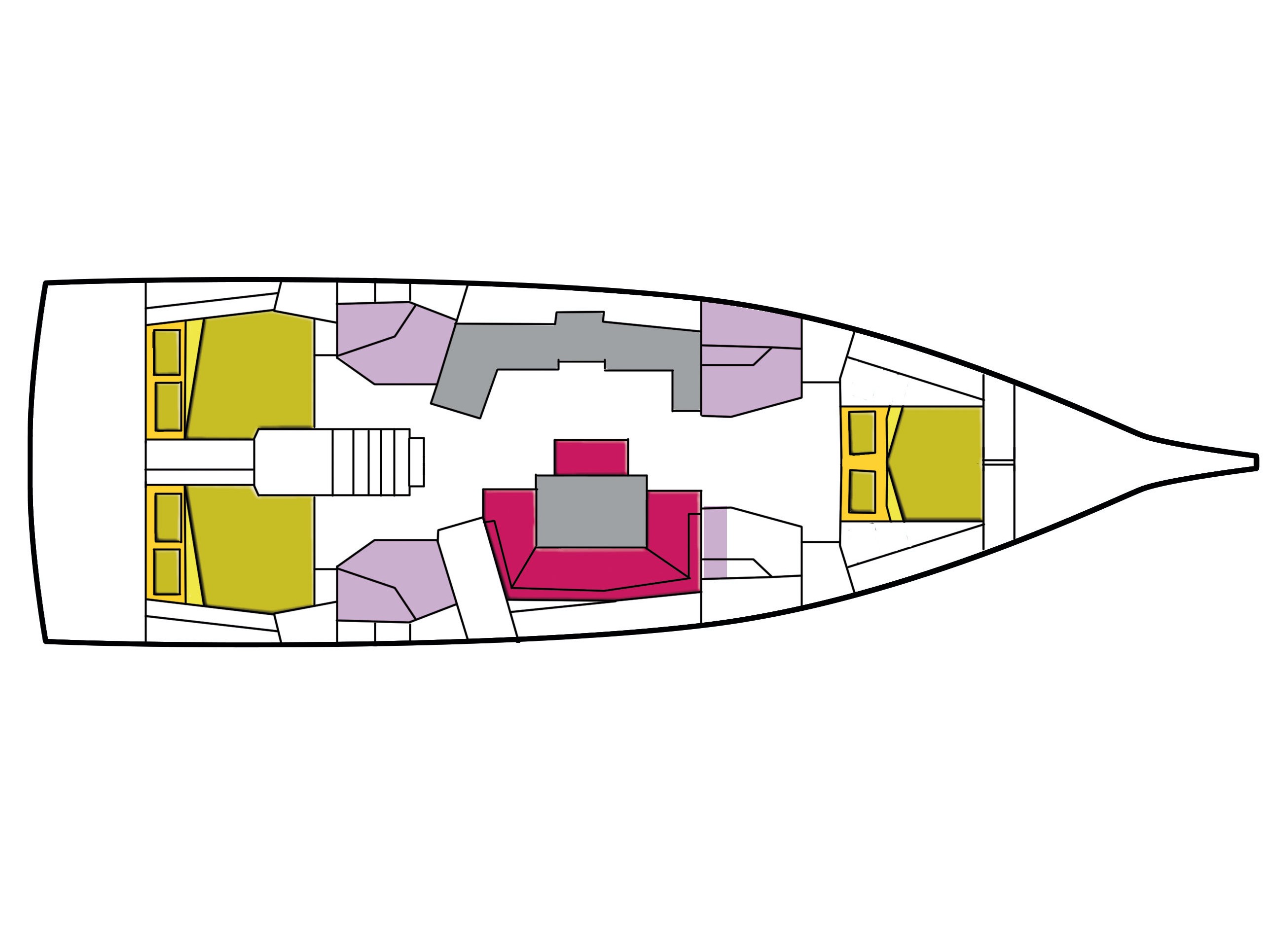 Oceanis 46.1 (3cab/3wc) Sketch
