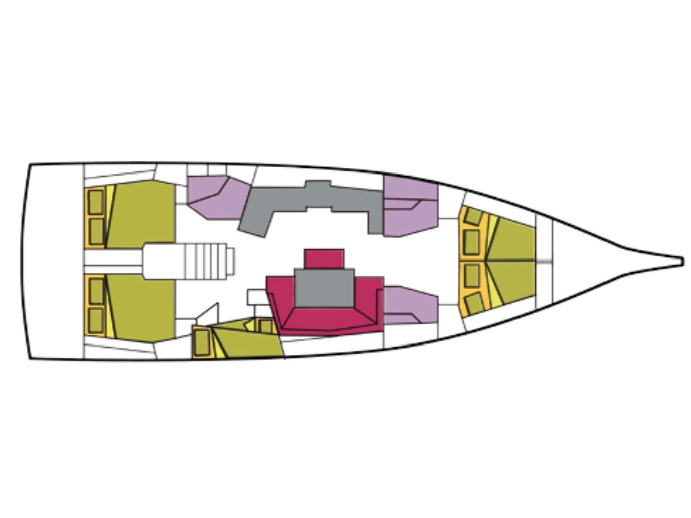 Oceanis 46.1 (5cab/3wc) Sketch
