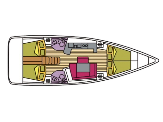 Oceanis 45 (4 cab) Sketch