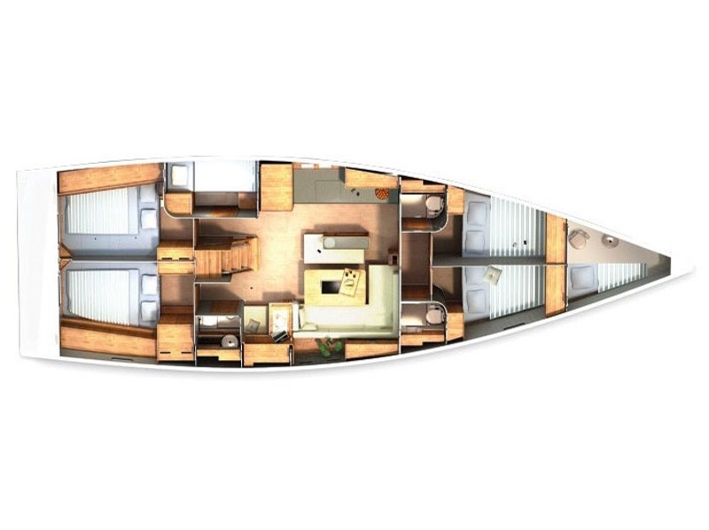 Hanse 505 (4+1cab/2+1wc) Sketch