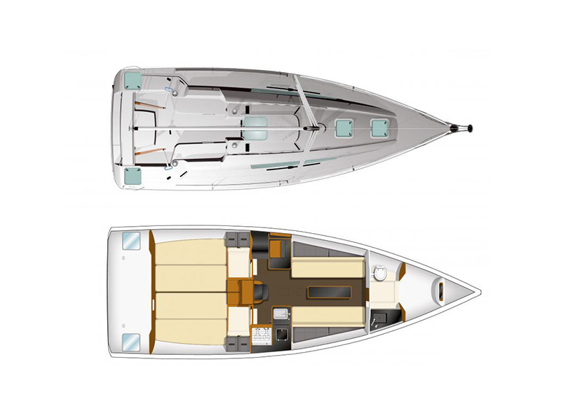 Sun Fast 3200 (2Cab/1WC) Sketch