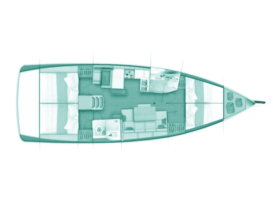 Sun Odyssey 440 (4 cab) Sketch