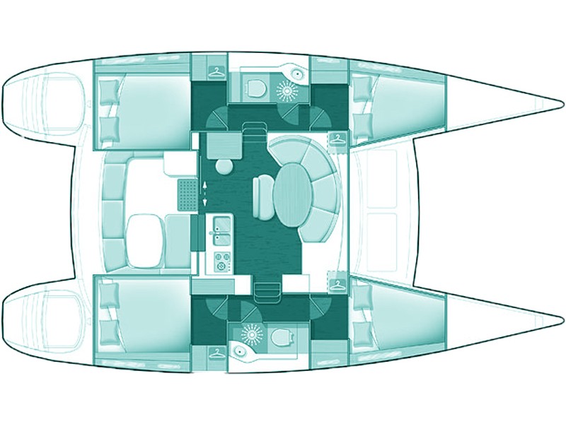Lagoon 380 (4cab/2wc) Sketch