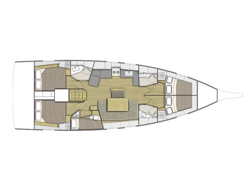 Oceanis 46.1 (5cab/3wc) Sketch