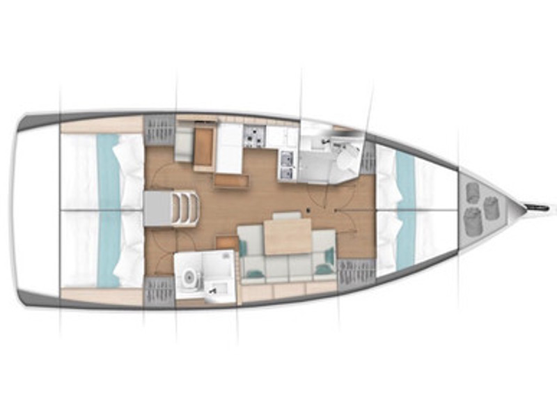 Sun Odyssey 440 (4 cab) Sketch