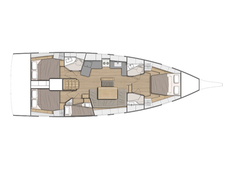 Oceanis 46.1 Owners Version Sketch