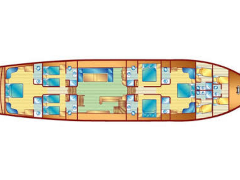 Gulet Queen of Adriatic Sketch